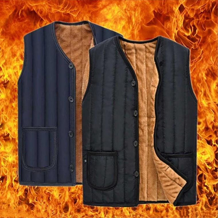 남성 겨울 융털 방한조끼 패딩 보온 현장용 털조끼