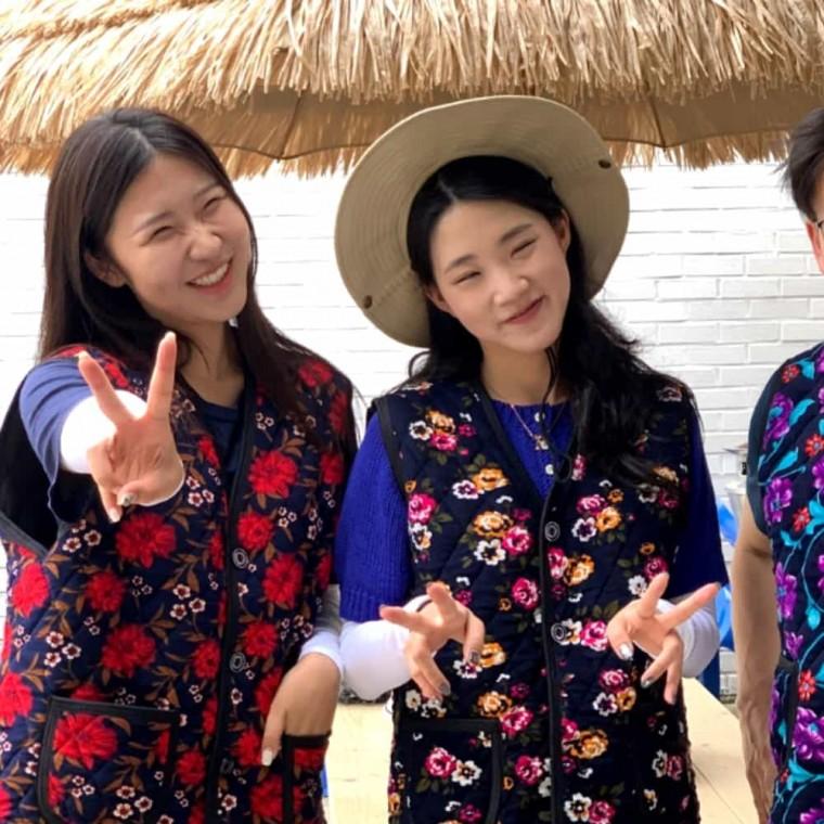 꽃 할머니 누빔조끼 촌캉스룩 할머니옷 60대엄마옷