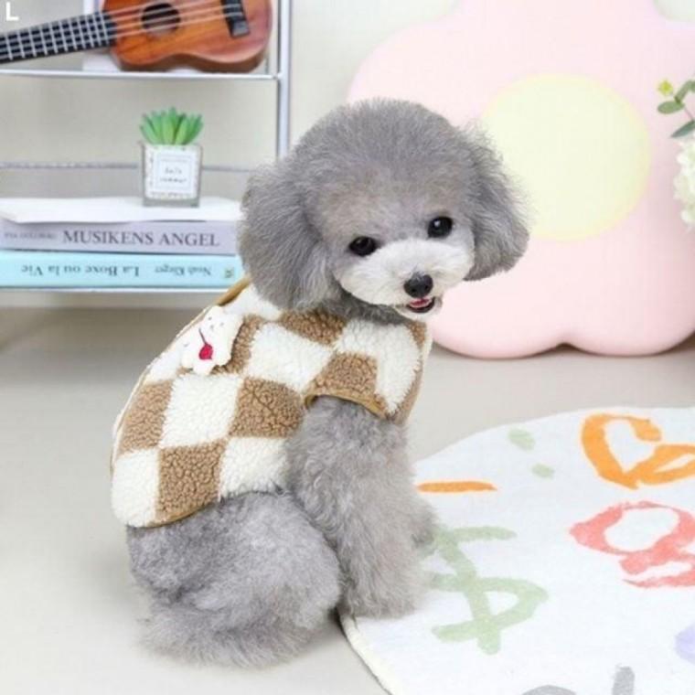 bns 아가일 체크 조끼 강아지옷 BND-W23