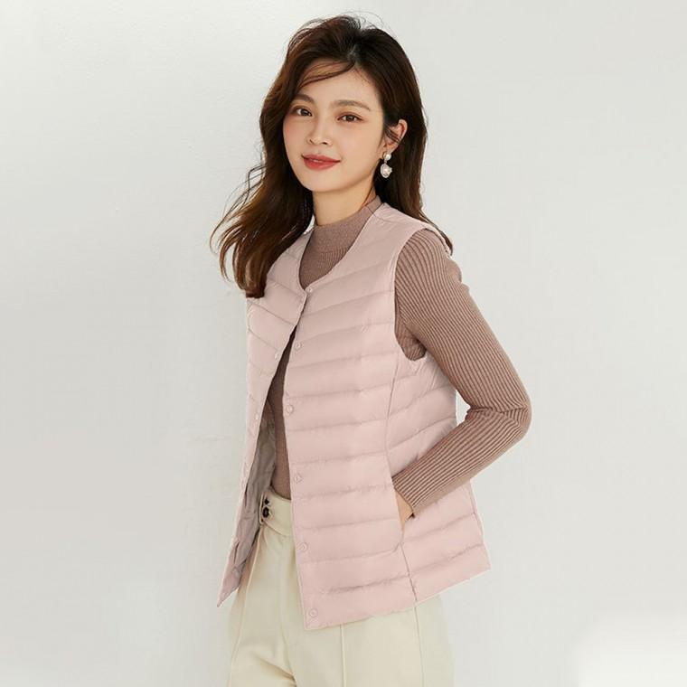 HL] 패딩조끼 여성용 오리털 경량 패딩 숏패딩 6컬러