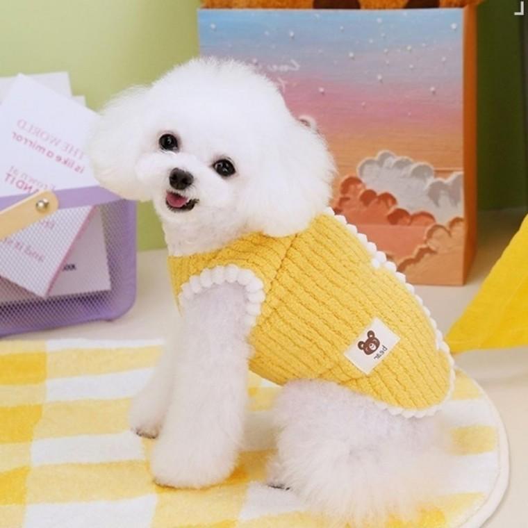 애견옷 플리스 털안감 조끼 겨울 애견옷 펫용품 고양이 따뜻한 폼폼