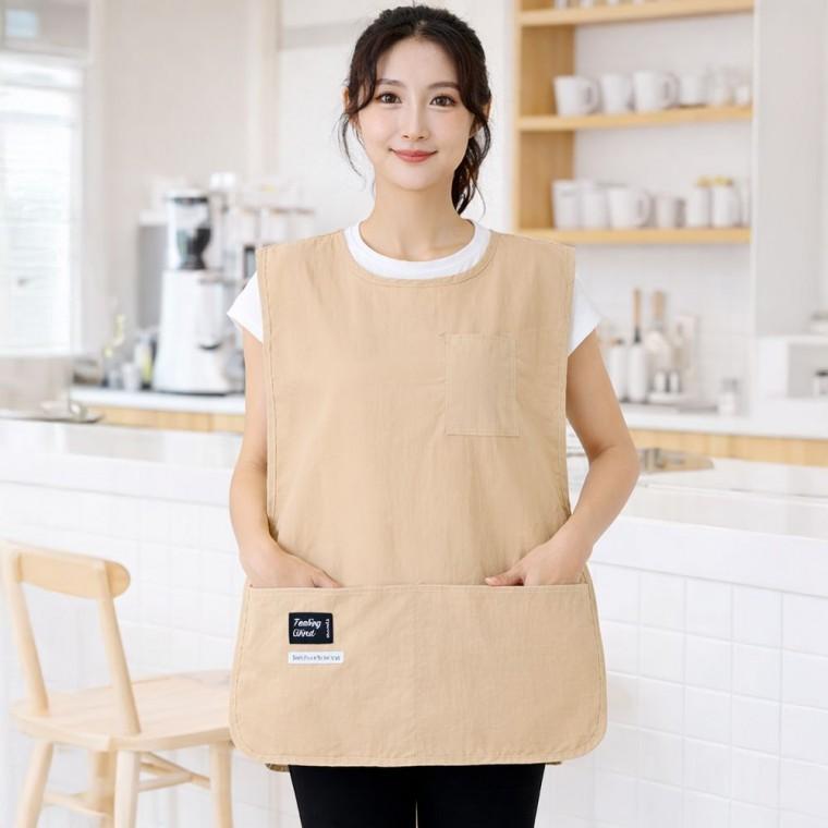 어린이집 주방 미용실 바리스타 무지 4컬러 조끼 방수 앞치마