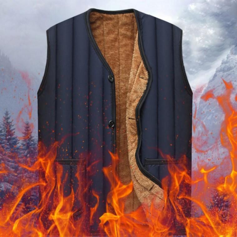 남녀공용 겨울 보온 깔깔이 작업복 방한 기모 패딩 조끼