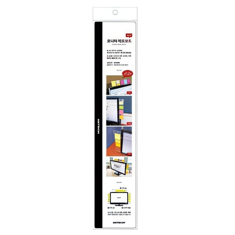 모니터 메모보드 컴퓨터 메모지 정리 클립 상단 40cm 사이드 옆 공간활용