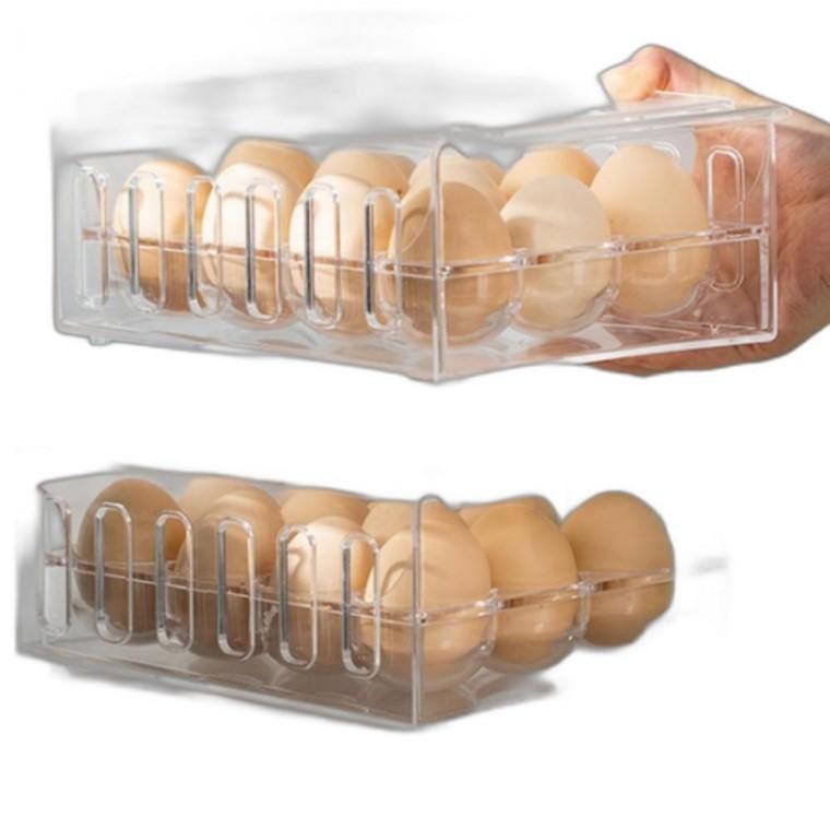 서랍형 계란 보관케이스 12구트레이 접이식 정리함