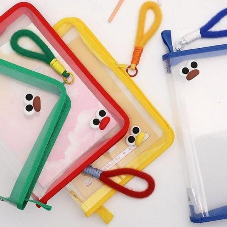 A4 반투명 문구 서류 학생 칼라 지퍼형 파일 홀더 a4 정리 칼라파일 문서 보관