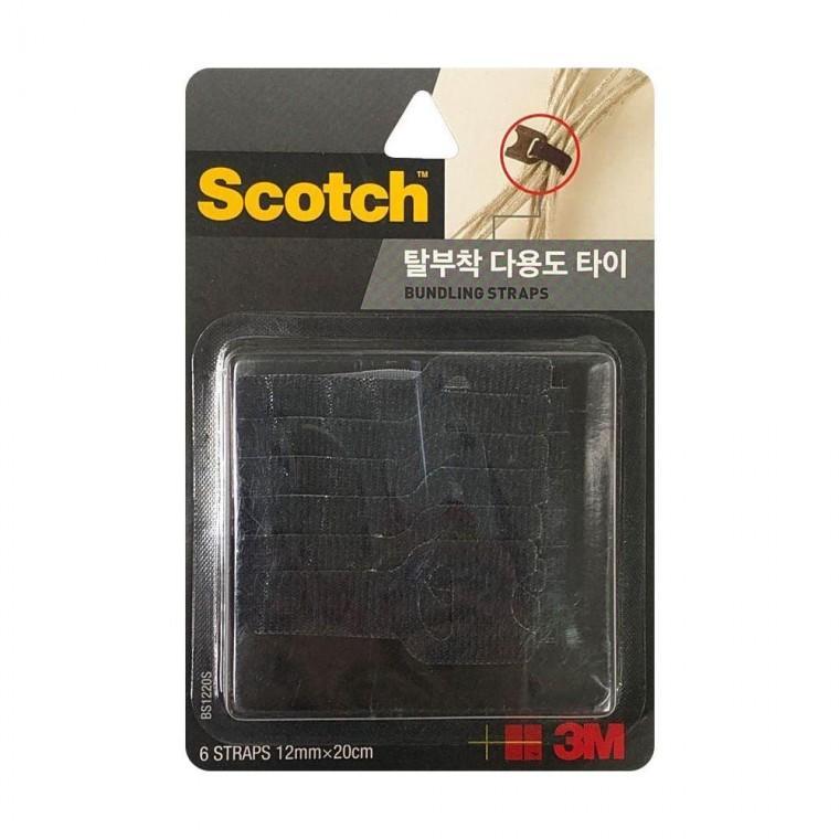 3M 탈부착식 재사용 케이블 타이6개입 전선 선정리