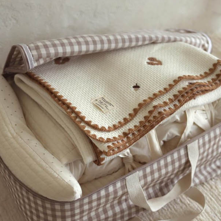 사계절 체크무늬 다용도 침구 이불 정리 파우치