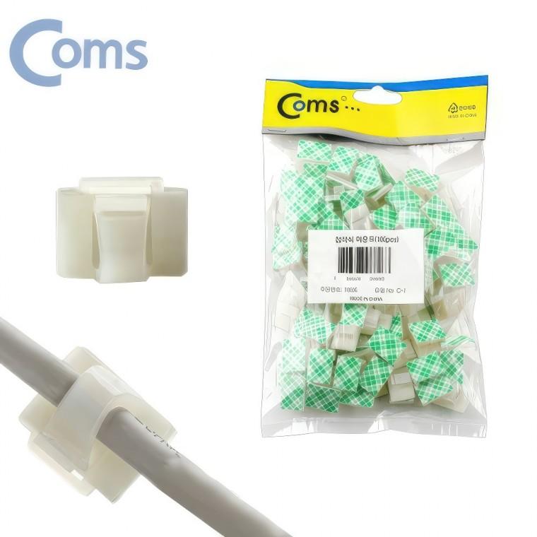 접착식 전선 케이블 마운트 랜선 클립 정리 100P 티비선 TV선 컴퓨터