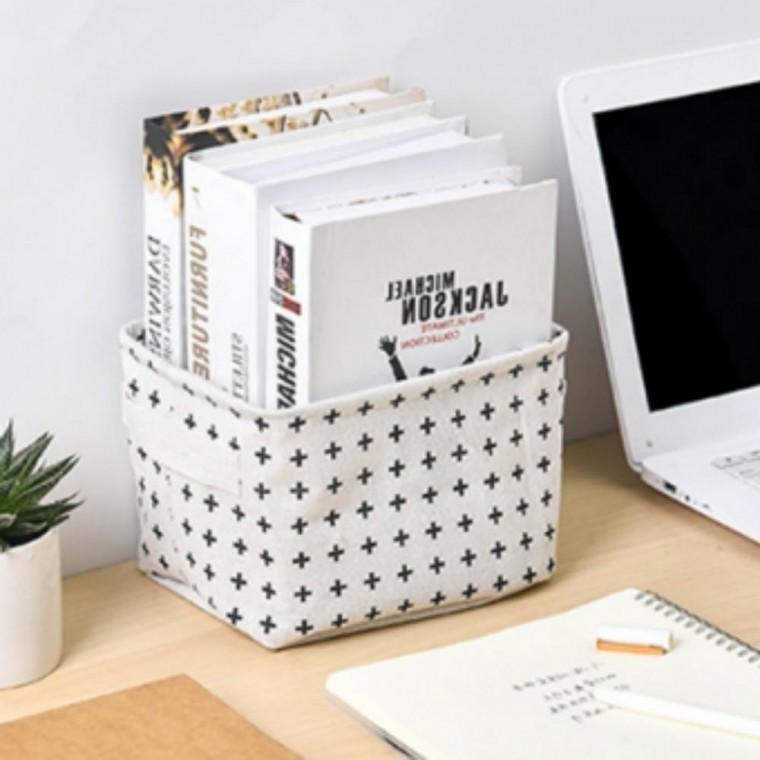 best 패브릭 사각 바스켓 바구니 수납함 정리함 탁상