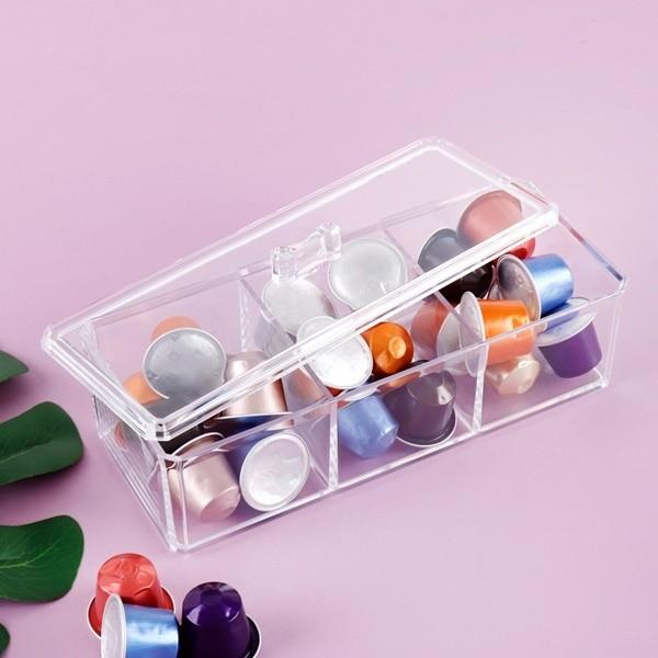 3칸 아크릴 커피캡슐 보관함 수납 정리