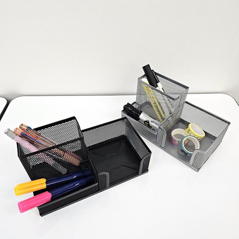 심플 스틸 연필꽂이 다용도 메쉬 정리함