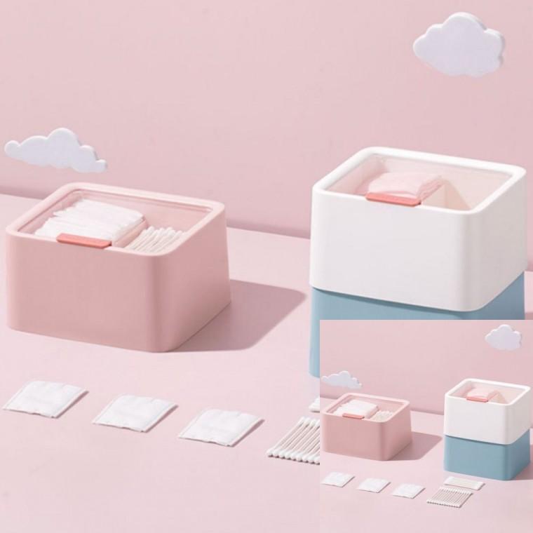 화장대 수납정리함 화장솜용기 화장품수납함