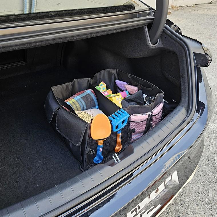 투포켓 차량용 접이식 트렁크 정리함