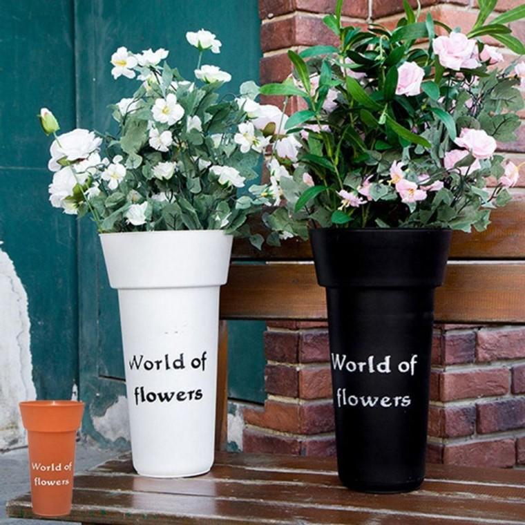 플라스틱 꽂집 꽃통 진열대 빈화분 바구니 보관 소형 정리함 장식기능사 손질 용품 원예부자재 통 플라스틱