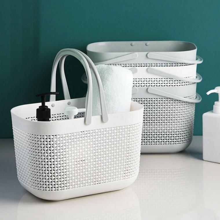 손잡이 수납 바스켓 욕실 주방 다용도 정리 바구니