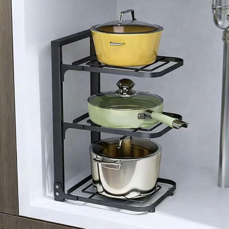 냄비 프라이팬 3단 정리대