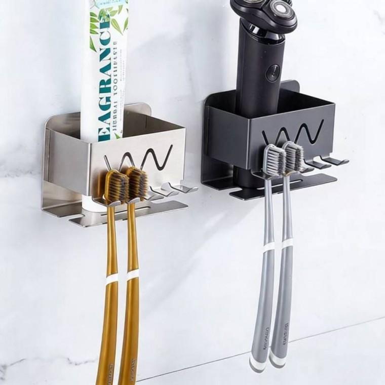MOA 무타공 칫솔꽂이 4인용 욕실정리걸이 홀더 거치대