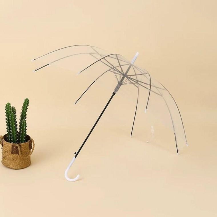 투명 자동 우산 가벼운 비닐 튼튼한 방수 우산