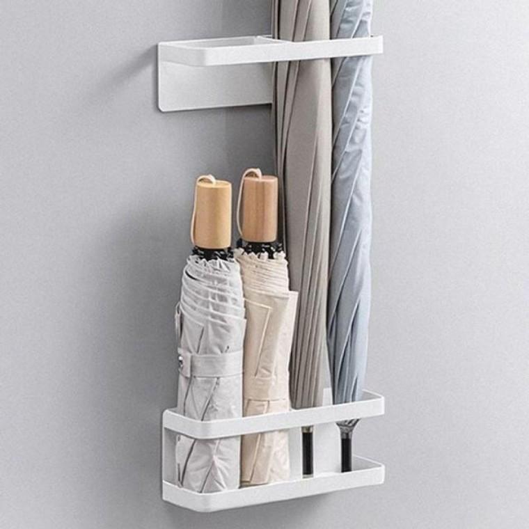 현관문 자석 철제 우산 꽂이 장단 길이 조절 보관함 모던 신발장 걸이 거치대 접이식