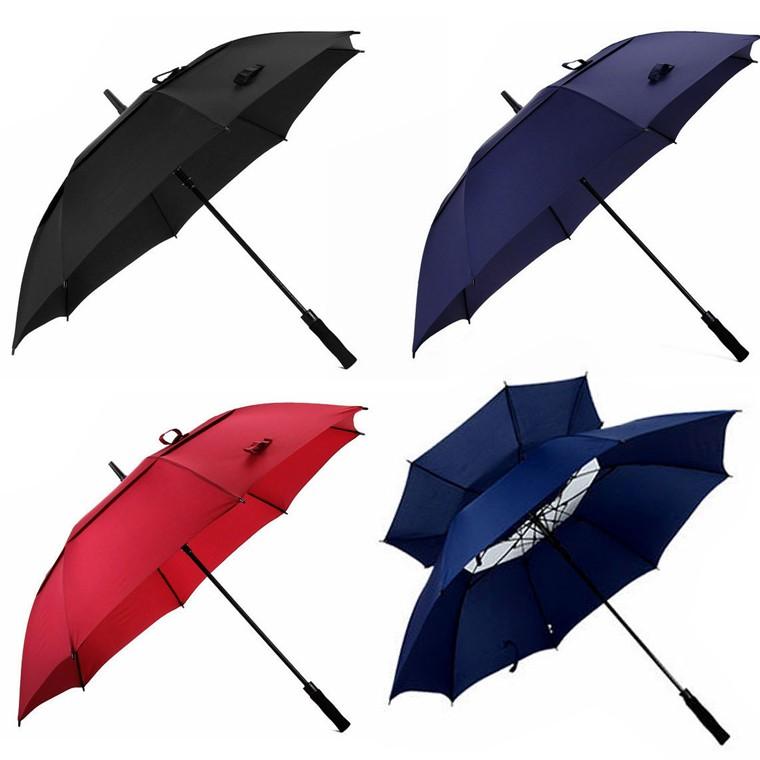 이중지붕구조 대형 방품 일자형 골프 자동우산