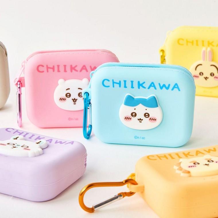 미니 실리콘 파우치 랜덤 캐릭터 치이카와 카라비너 키링 동전지갑 소품 케이스
