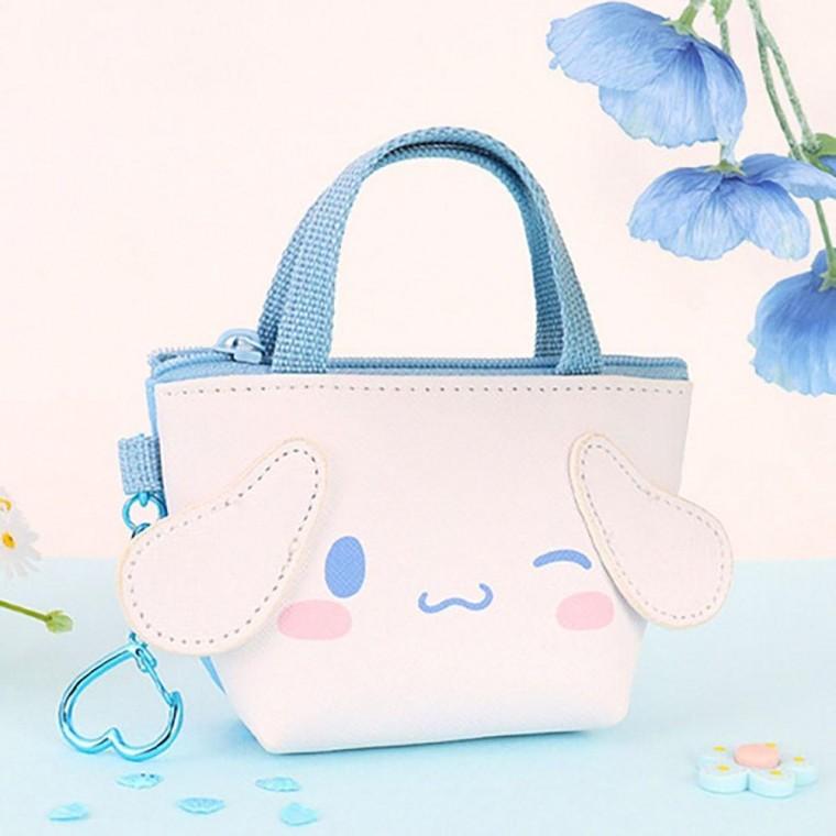 캐릭터 시나모롤 미니 파우치 키링 동전 지갑 소품 케이스 이어폰 가방고리