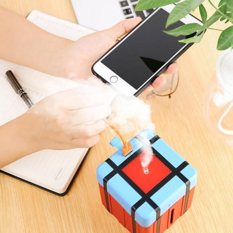 USB 충전식 무선 무드등 미니가습기 초음파 박스 가습기