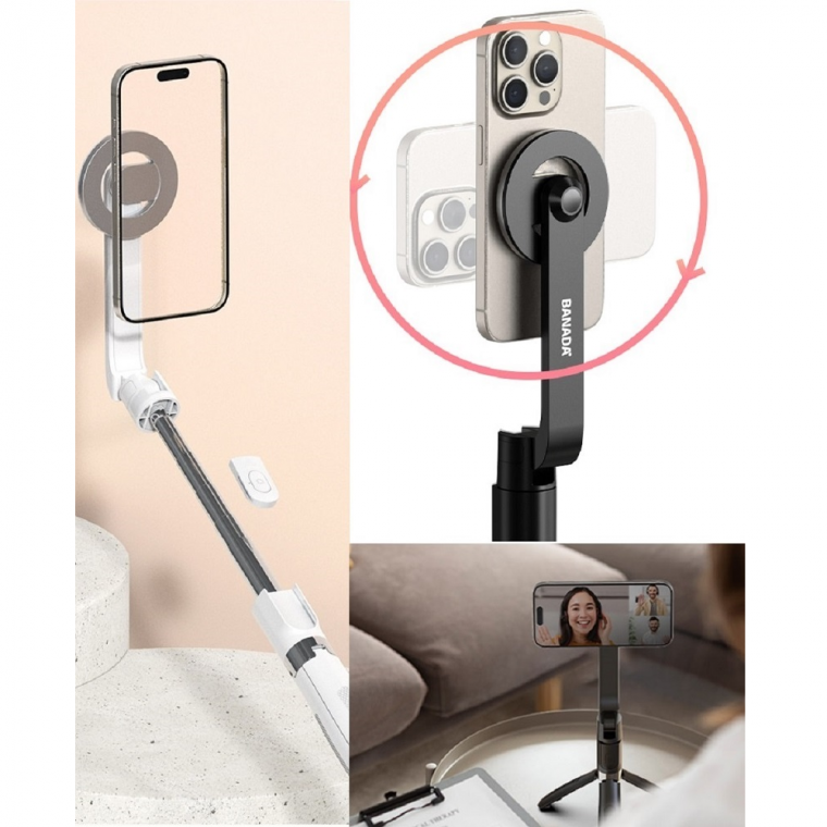 맥세이프 무선셀카봉 리모컨 강한자력 삼각대 메탈링 아이폰15프로맥스 아이폰15 아이폰15플러스 전기종