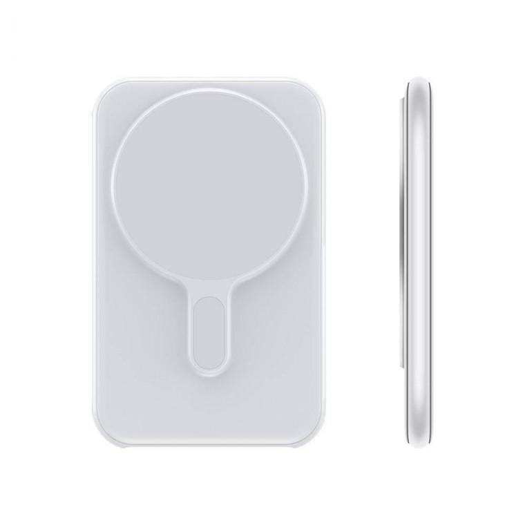 맥세이프 초슬림 보조배터리 5000mAh White 고속충전 무선충전 UB084