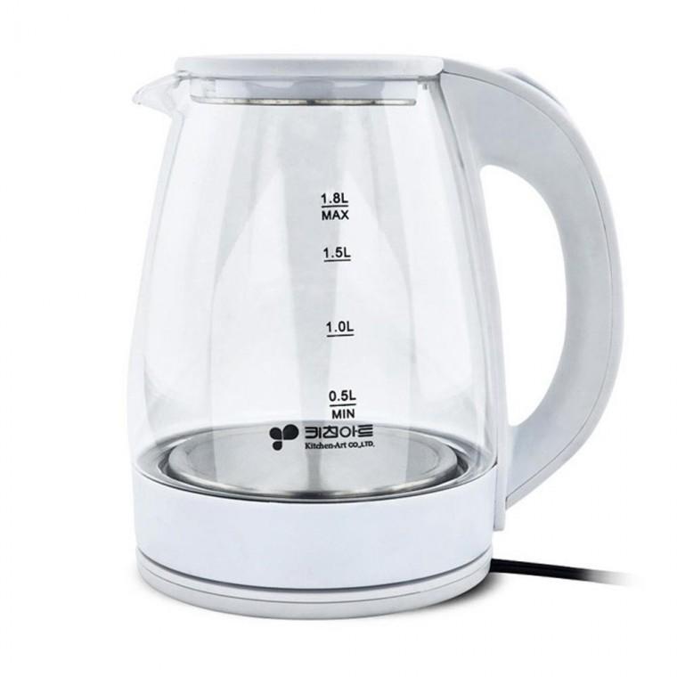 키친아트0018GH 포이베 강화유리 전기주전자 1.8L 무선포트 티포트 전기포트