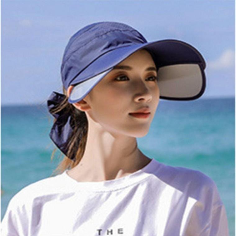 기능성 자외선 차단 슬라이드 썬캡 챙넓은 모자
