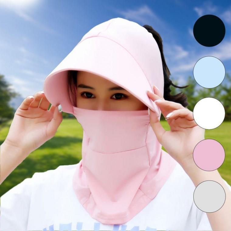 썬캡 모자 자외선 차단 골프 마스크 페이스 쿨 복면