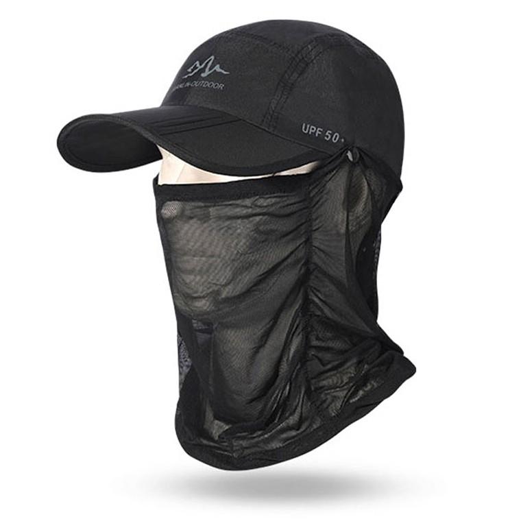 자외선차단 캡 페이스 분리형 햇빛가리개 다용도 아웃도어 모자+햇빛가리개 세트