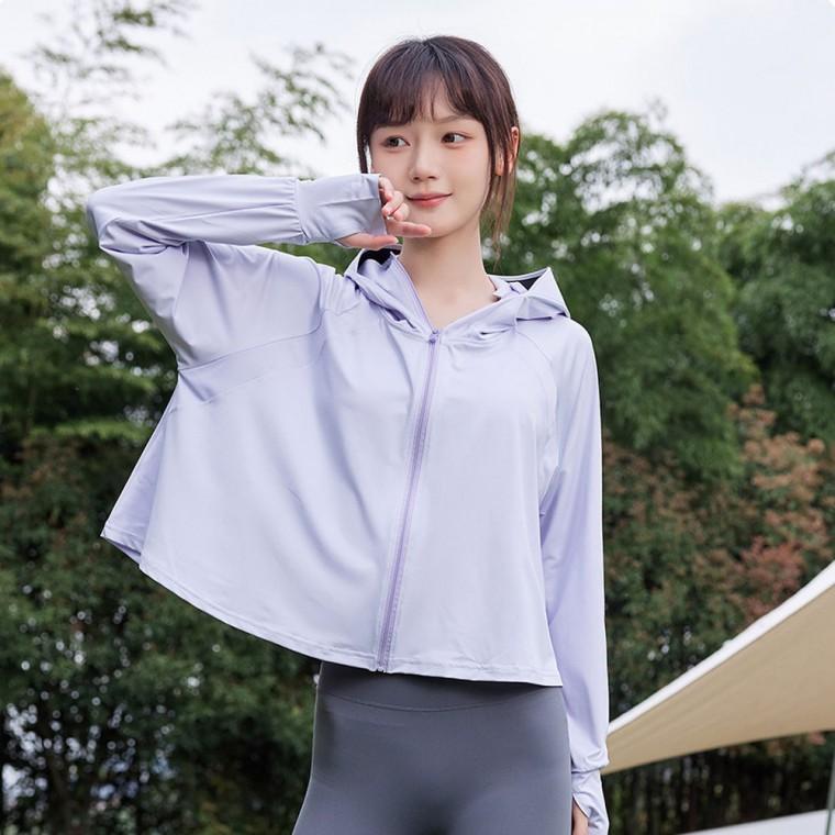 HL] 바람막이 후드티 크롭티 여자 자외선 차단 집업