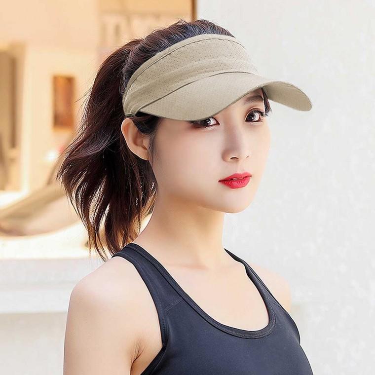 쿨링 메쉬 스포츠 썬캡(베이지) 자외선차단 모자