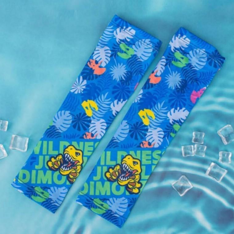 윙하우스 캐릭터 어린이 자외선 차단 공룡 팔토시 쿨토시 1P