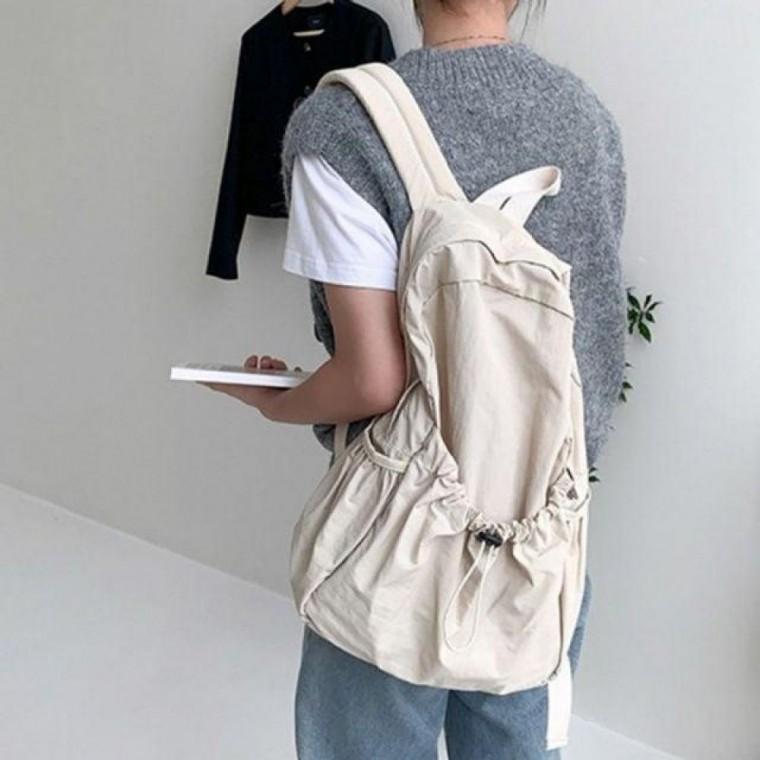 패션가방 신상 캐주얼 데일리 백팩 대학생 가벼운 여행 스트링 꿀템 나일론 가방 백