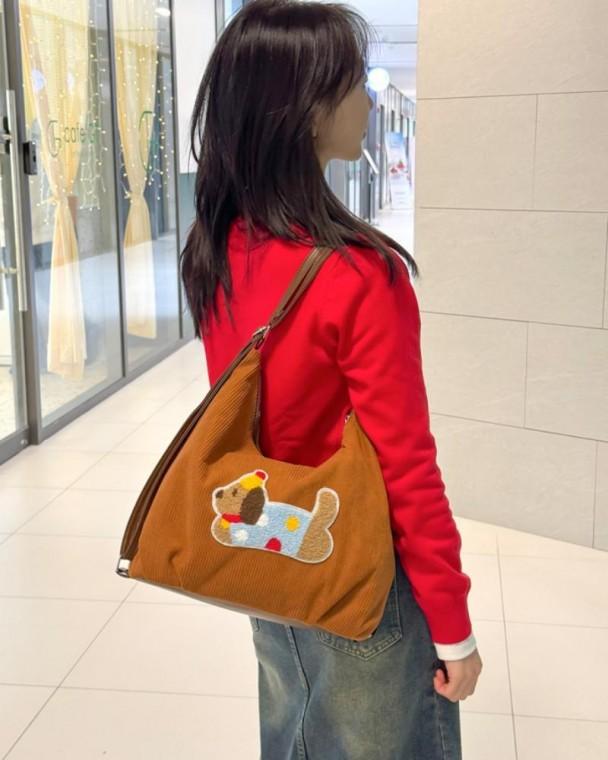 여성 코듀로이 백팩 겸 숄더백 골덴 가방
