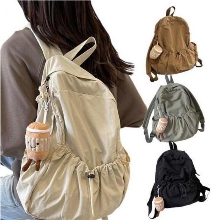 포켓 캔버스 스트링백팩/ 캔버스백/ 직장인 / 손가방