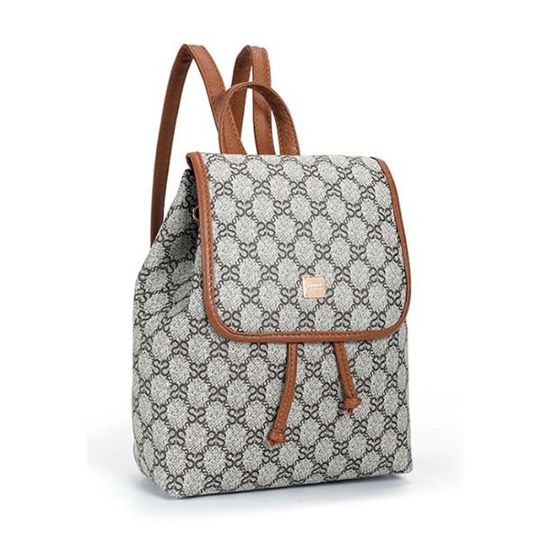 모노그램 패턴 백팩 여성 데일리 가죽스트랩 가방