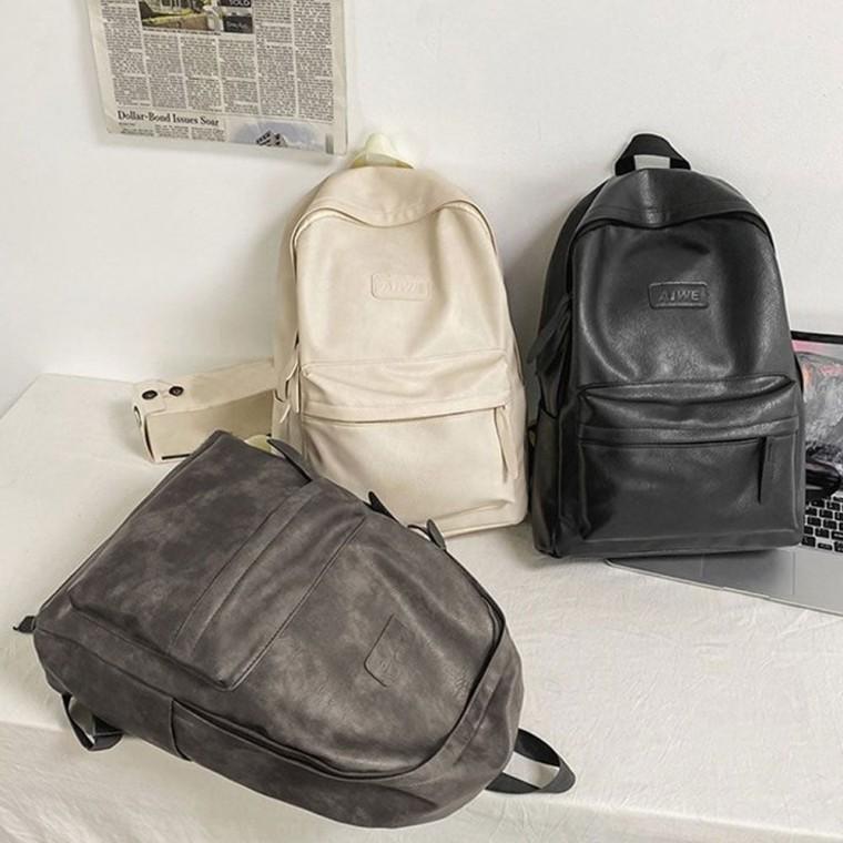 HL] 백팩 가방 남녀공용 데일리 캐주얼 레더 대학생
