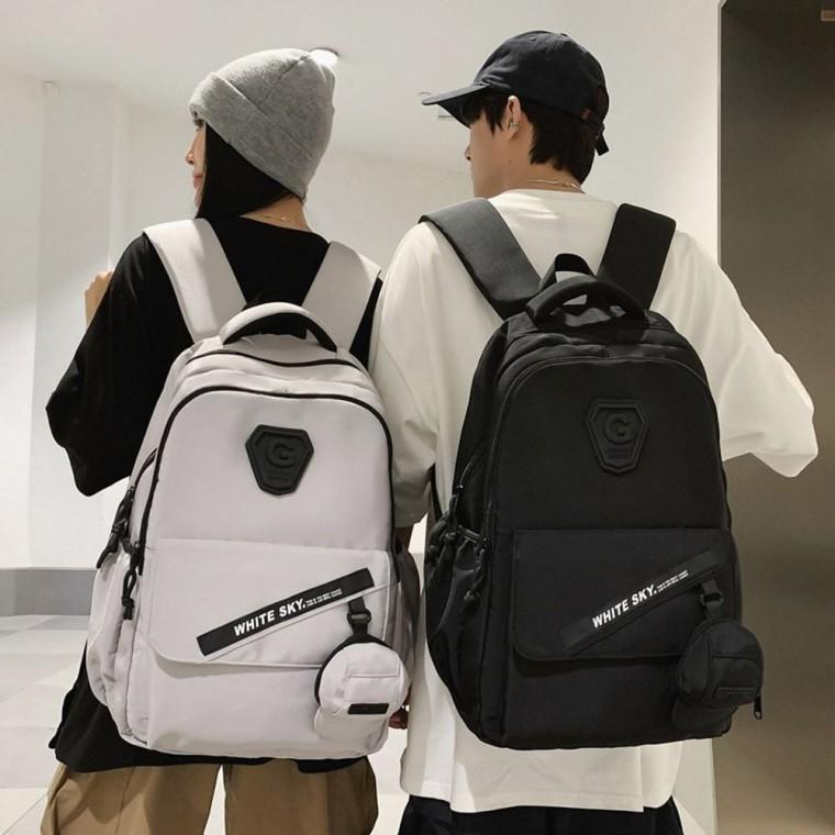 HL] 파우치 백팩 가방 남녀공용 학생 커플 학교