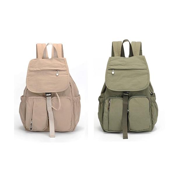 파스텔 나일론 백팩 멀티포켓 복조리 생활방수 데일리 가방