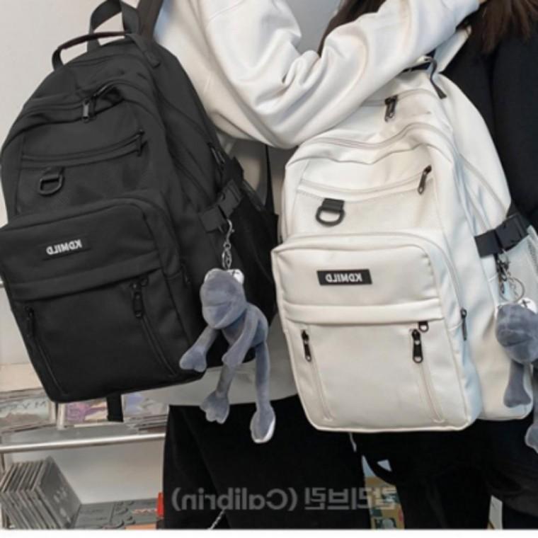 등교준비물 가벼운 중학생 고등학생 책가방 대학생 백팩 블랙