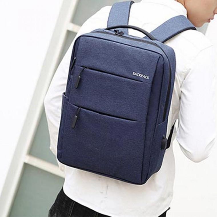 남녀공용 투지퍼 캔버스 백팩