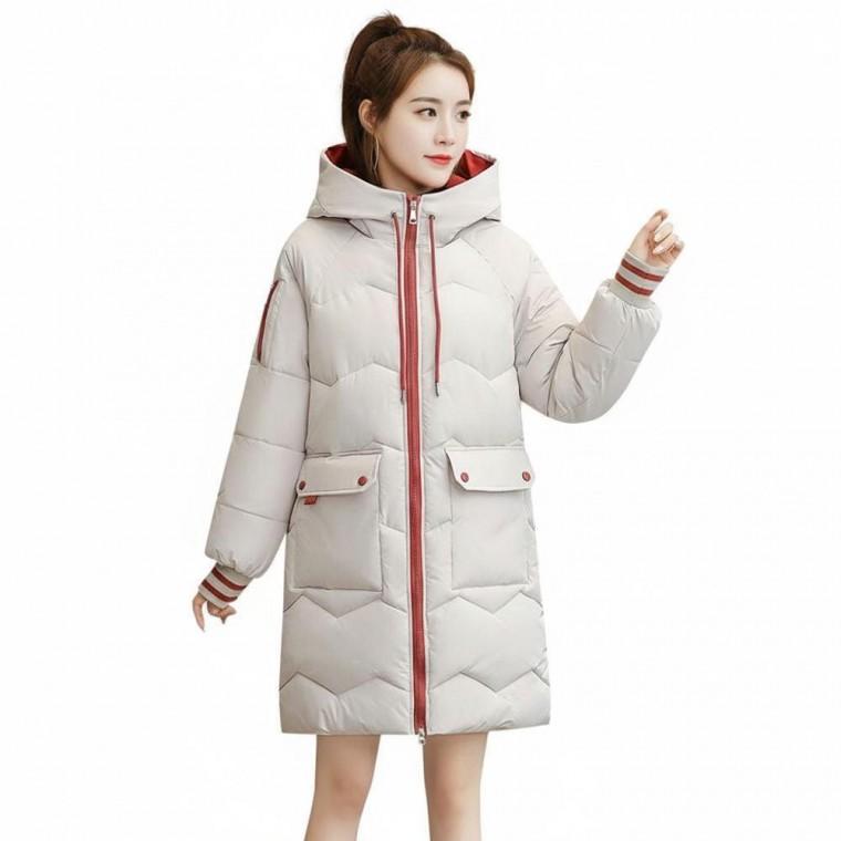 배색 경량 여성패딩 포켓 여성경량패딩 후드일체형 퀼팅자켓 경량패딩