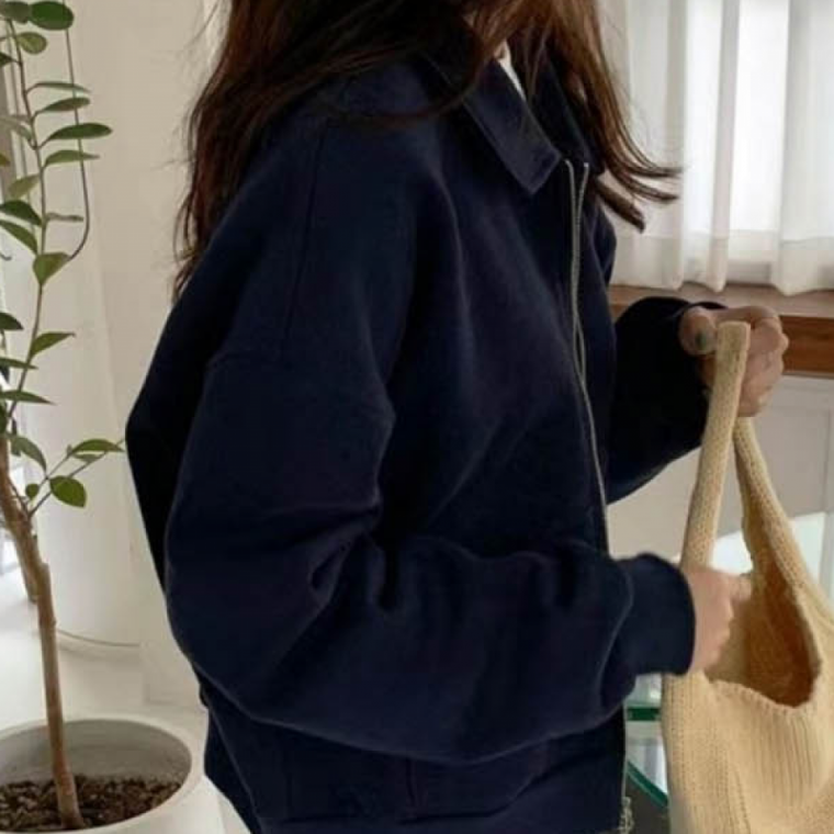 데일리 여성자켓 단정하고 가벼운 카라 집업재킷