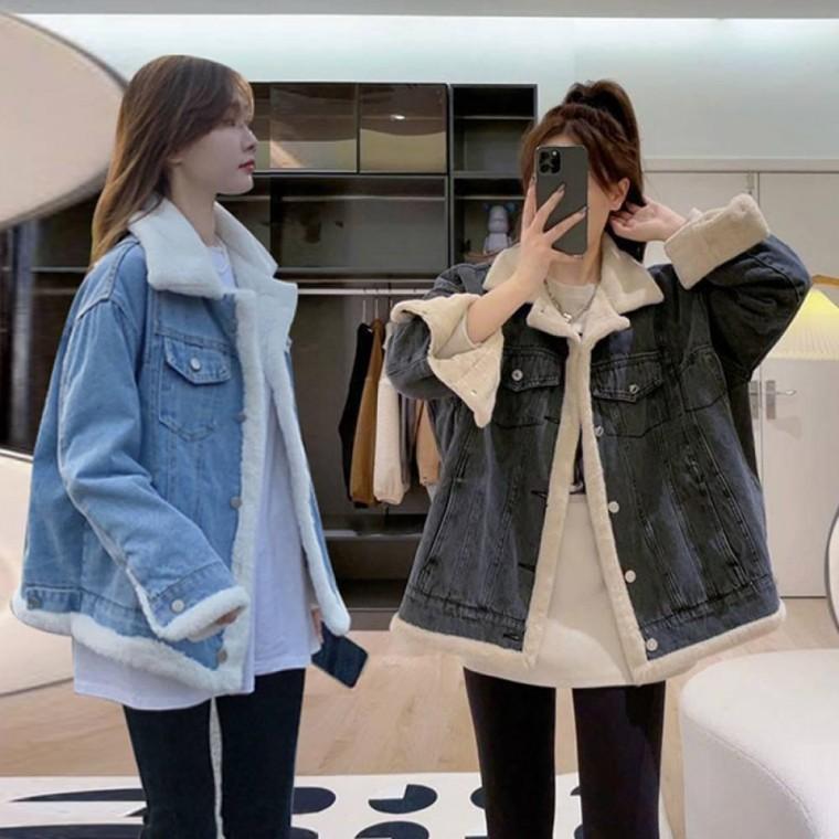 안감퍼 양면 사용 가능한 데님 자켓 스타일 간절기 겨울 아우터