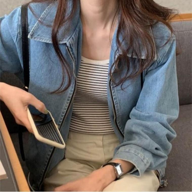집업 스타일 셔츠 청 자켓 간절기 아우터 캐주얼